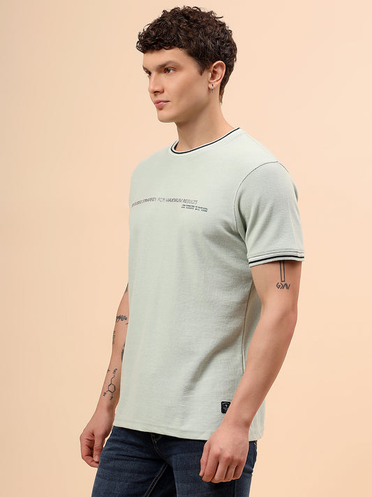 T-Shirt for Men | Breathable & Soft with Color Fastness Regular Fit Round Neck Poly Cotton Fabric Printed Pattern