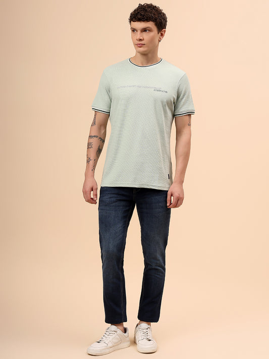 T-Shirt for Men | Breathable & Soft with Color Fastness Regular Fit Round Neck Poly Cotton Fabric Printed Pattern