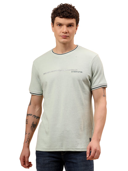 T-Shirt for Men | Breathable & Soft with Color Fastness Regular Fit Round Neck Poly Cotton Fabric Printed Pattern