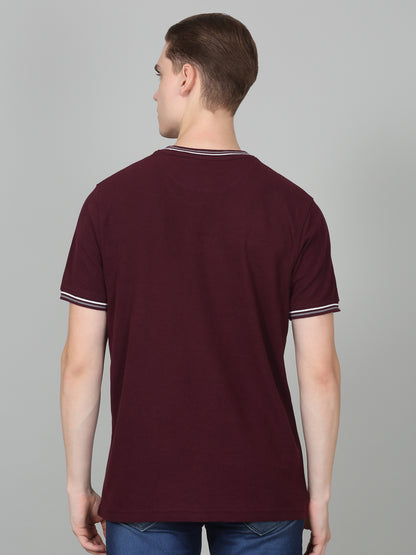 T-Shirt for Men | Breathable & Soft with Color Fastness Regular Fit Round Neck Poly Cotton Fabric Printed Pattern