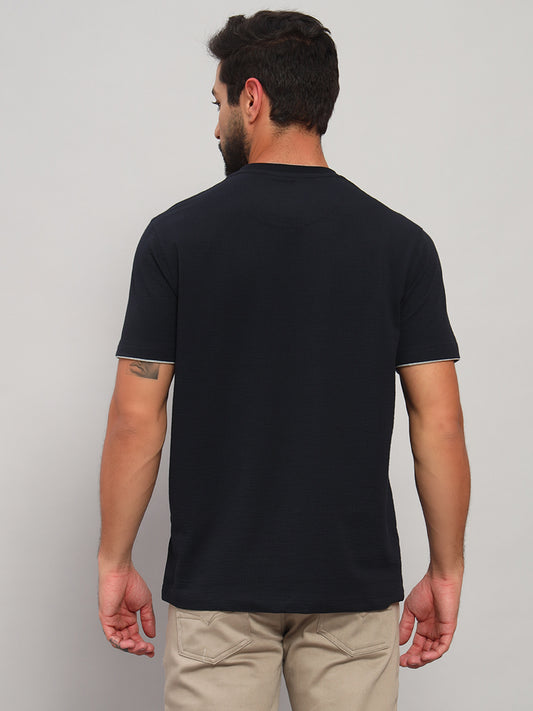 T-Shirt for Men | Breathable & Soft with Color Fastness Regular Fit Round Neck Poly Cotton Fabric Printed Pattern