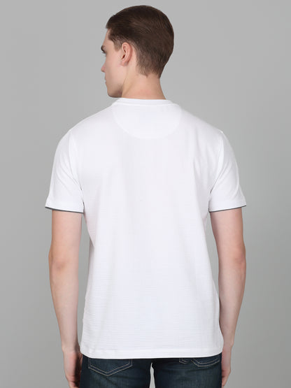 T-Shirt for Men | Breathable & Soft with Color Fastness Regular Fit Round Neck Poly Cotton Fabric Printed Pattern