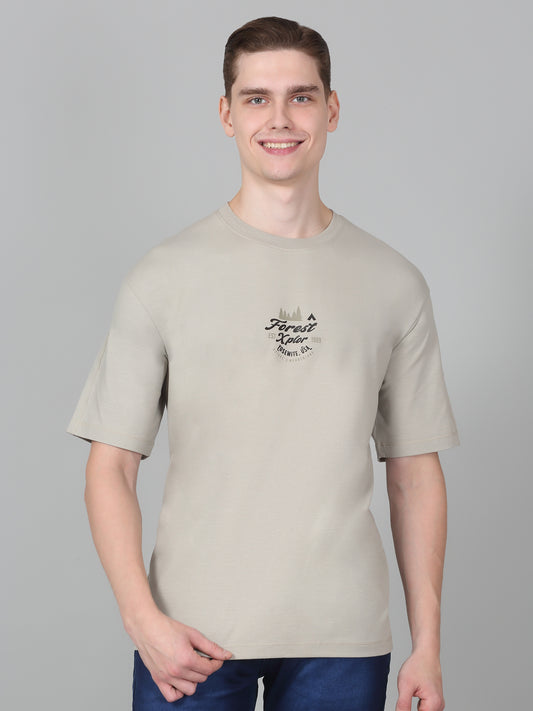 T-Shirt for Men | Breathable & Soft with Color Fastness Regular Fit Round Neck Cotton Blend Fabric Printed Pattern