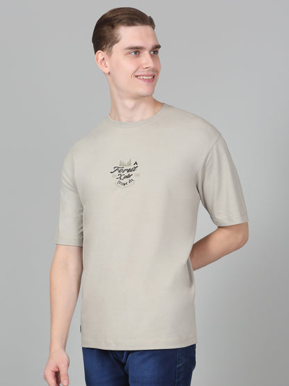 T-Shirt for Men | Breathable & Soft with Color Fastness Regular Fit Round Neck Cotton Blend Fabric Printed Pattern