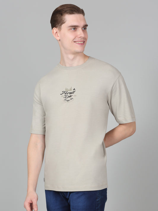 T-Shirt for Men | Breathable & Soft with Color Fastness Regular Fit Round Neck Cotton Blend Fabric Printed Pattern