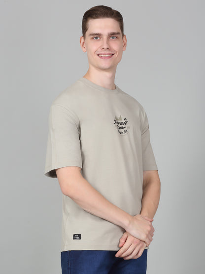 T-Shirt for Men | Breathable & Soft with Color Fastness Regular Fit Round Neck Cotton Blend Fabric Printed Pattern
