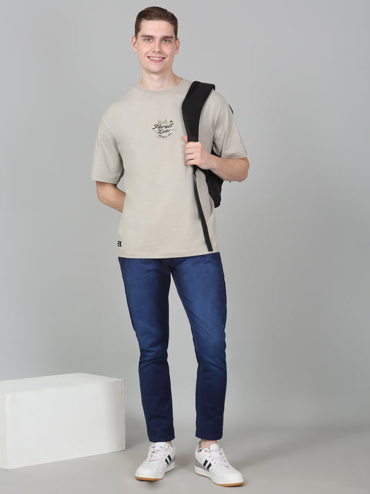 T-Shirt for Men | Breathable & Soft with Color Fastness Regular Fit Round Neck Cotton Blend Fabric Printed Pattern