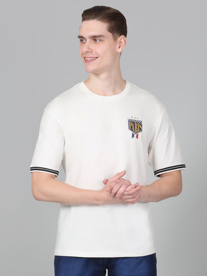 T-Shirt for Men | Breathable & Soft with Color Fastness Regular Fit Round Neck Cotton Blend Fabric Solid Pattern