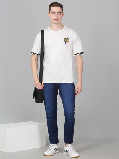 T-Shirt for Men | Breathable & Soft with Color Fastness Regular Fit Round Neck Cotton Blend Fabric Solid Pattern