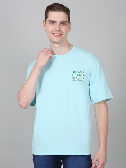 T-Shirt for Men | Breathable & Soft with Color Fastness Regular Fit Round Neck Poly Cotton Fabric Printed Pattern