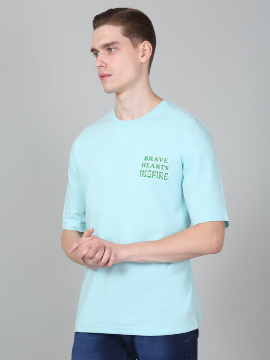 T-Shirt for Men | Breathable & Soft with Color Fastness Regular Fit Round Neck Poly Cotton Fabric Printed Pattern