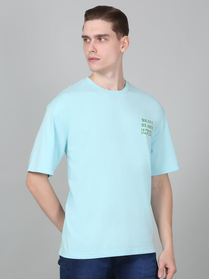 T-Shirt for Men | Breathable & Soft with Color Fastness Regular Fit Round Neck Poly Cotton Fabric Printed Pattern