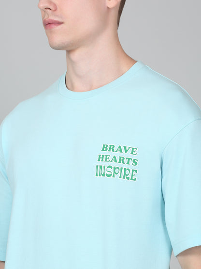 T-Shirt for Men | Breathable & Soft with Color Fastness Regular Fit Round Neck Poly Cotton Fabric Printed Pattern