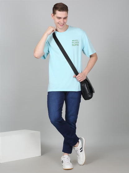 T-Shirt for Men | Breathable & Soft with Color Fastness Regular Fit Round Neck Poly Cotton Fabric Printed Pattern