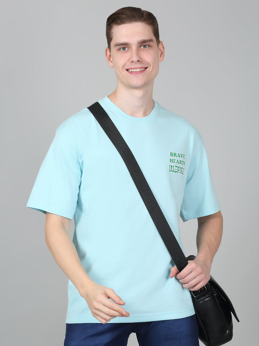 T-Shirt for Men | Breathable & Soft with Color Fastness Regular Fit Round Neck Poly Cotton Fabric Printed Pattern