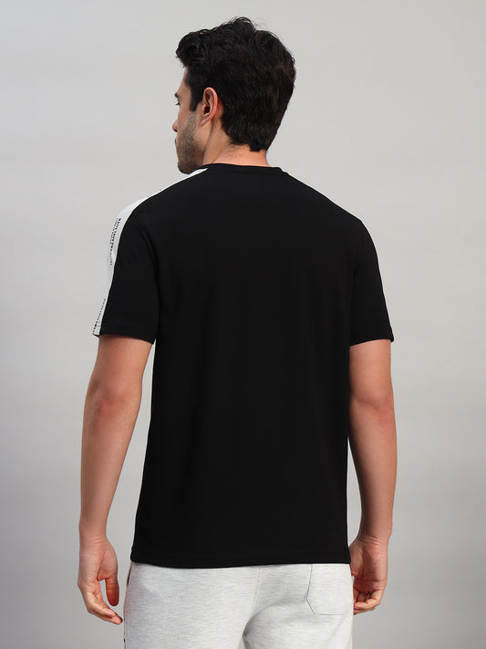 T-Shirt for Men | Breathable & Soft with Color Fastness Regular Fit Round Neck Cotton Blend Fabric Printed Pattern