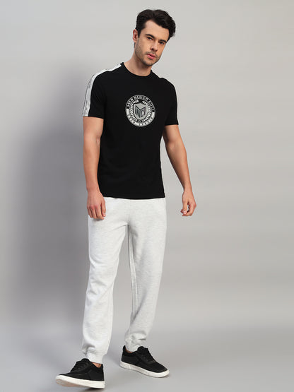 T-Shirt for Men | Breathable & Soft with Color Fastness Regular Fit Round Neck Cotton Blend Fabric Printed Pattern