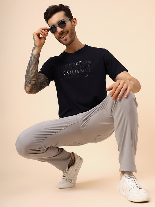 T-Shirt for Men | Breathable & Soft with Color Fastness Regular Fit Round Neck Cotton Blend Fabric Printed Pattern