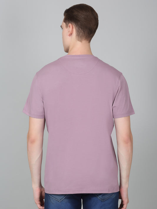 T-Shirt for Men | Breathable & Soft with Color Fastness Regular Fit Round Neck Cotton Blend Fabric Printed Pattern