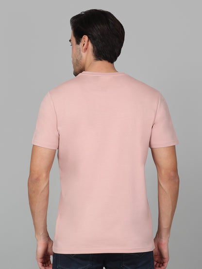 T-Shirt for Men | Breathable & Soft with Color Fastness Regular Fit Round Neck Cotton Blend Fabric Printed Pattern