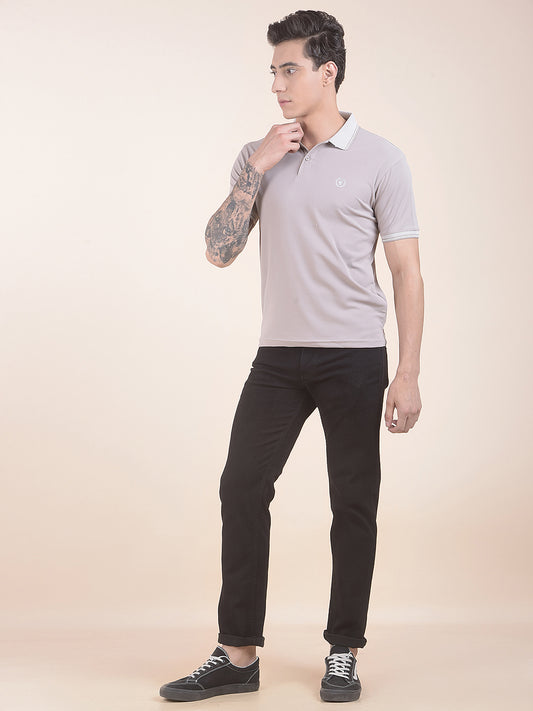 Men's Grey Solid Regular Fit Sleeveless Casual T-Shirt