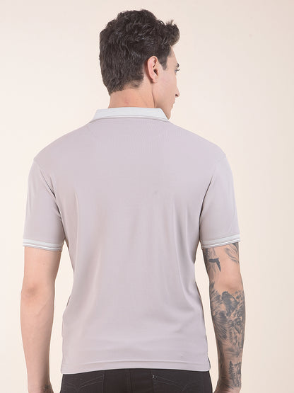 Men's Grey Solid Regular Fit Sleeveless Casual T-Shirt