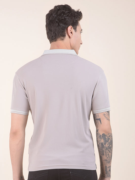 Men's Grey Solid Regular Fit Sleeveless Casual T-Shirt
