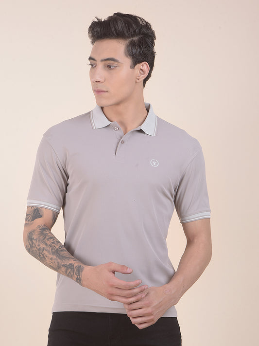 Men's Grey Solid Regular Fit Sleeveless Casual T-Shirt