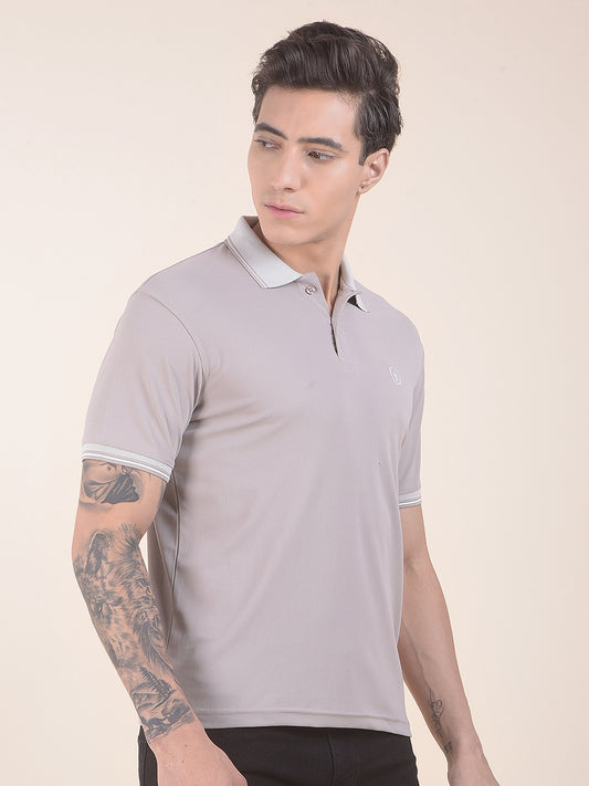 Men's Grey Solid Regular Fit Sleeveless Casual T-Shirt