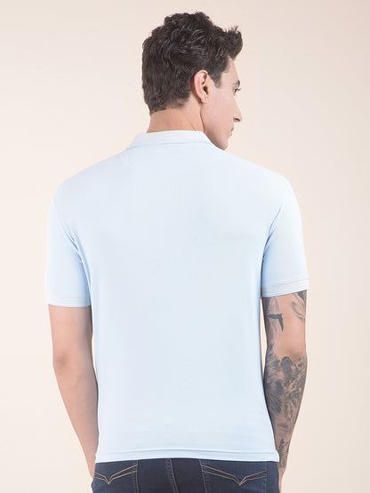 Men's Sky Solid Regular Fit Sleeveless Casual T-Shirt