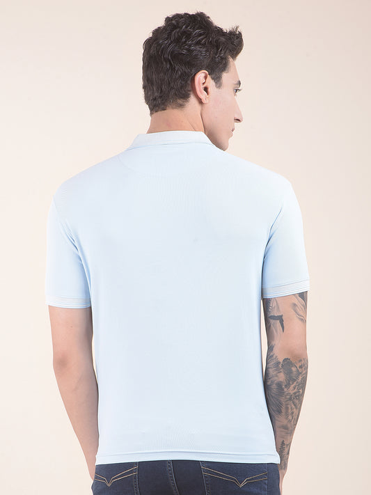 Men's Sky Solid Regular Fit Sleeveless Casual T-Shirt