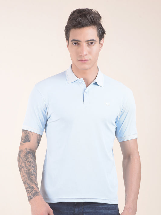 Men's Sky Solid Regular Fit Sleeveless Casual T-Shirt
