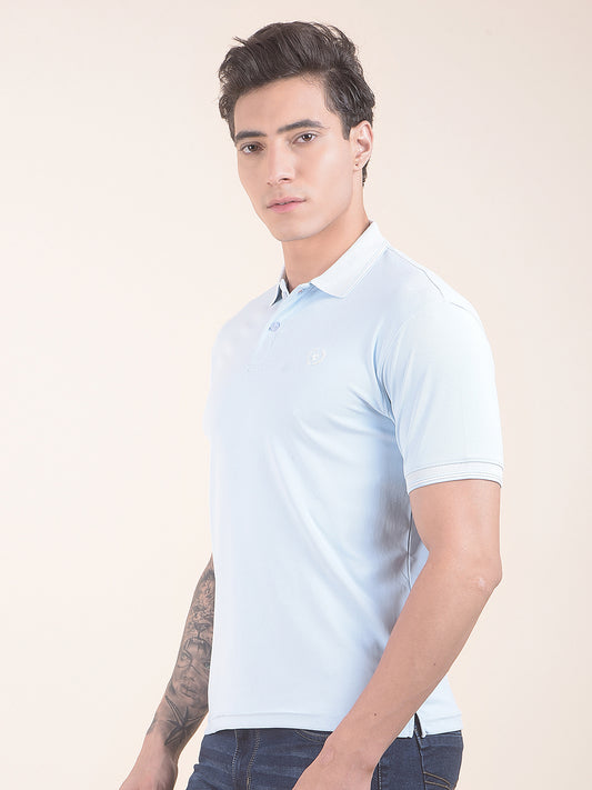 Men's Sky Solid Regular Fit Sleeveless Casual T-Shirt