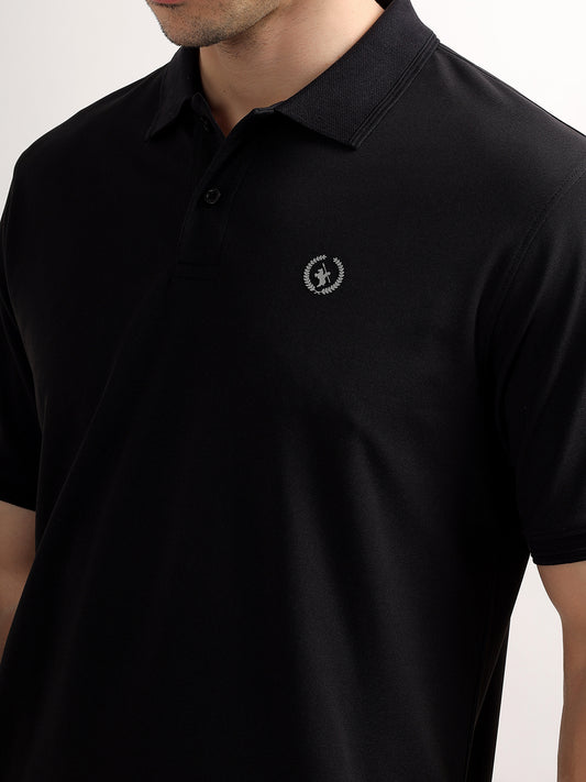 T-Shirt for Men | Breathable & Soft with Color Fastness Regular Fit Polo Neck Polyester Fabric Solid Pattern