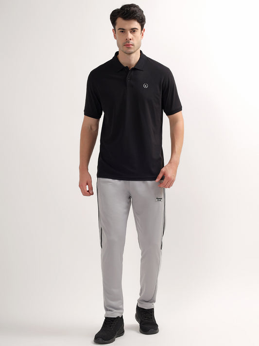 T-Shirt for Men | Breathable & Soft with Color Fastness Regular Fit Polo Neck Polyester Fabric Solid Pattern