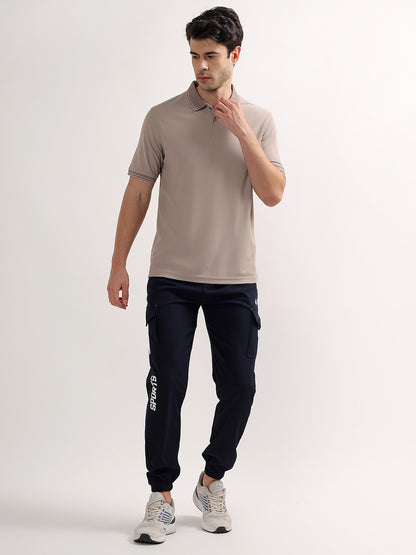 Men's Grey Solid Regular Fit Half Sleeve Casual T-Shirt