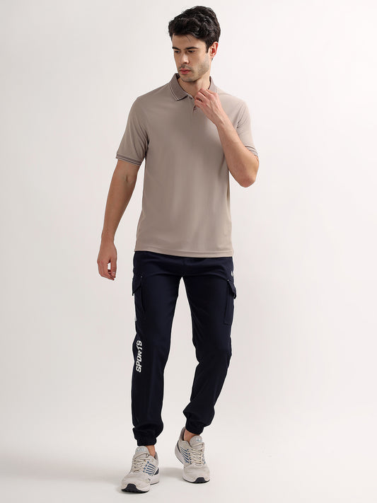 Men's Grey Solid Regular Fit Half Sleeve Casual T-Shirt
