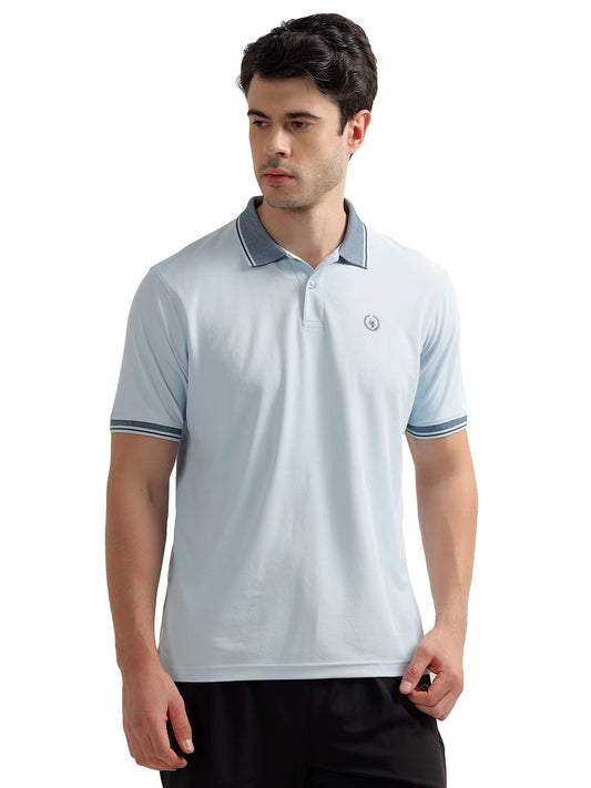 Men's Sky Solid Regular Fit Half Sleeve Casual T-Shirt