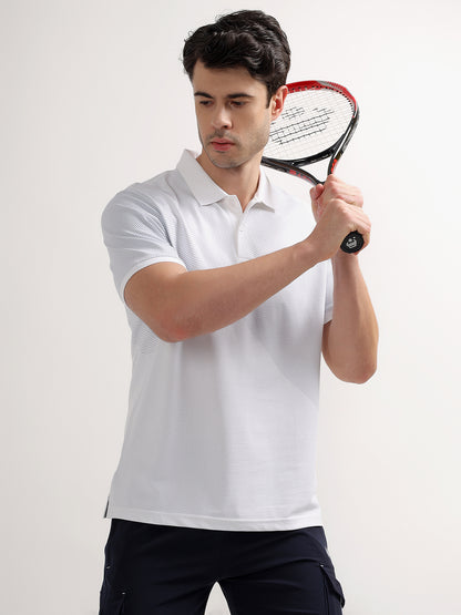 T-Shirt for Men | Breathable & Soft with Color Fastness Regular Fit Polo Neck Poly Cotton Fabric Solid Pattern