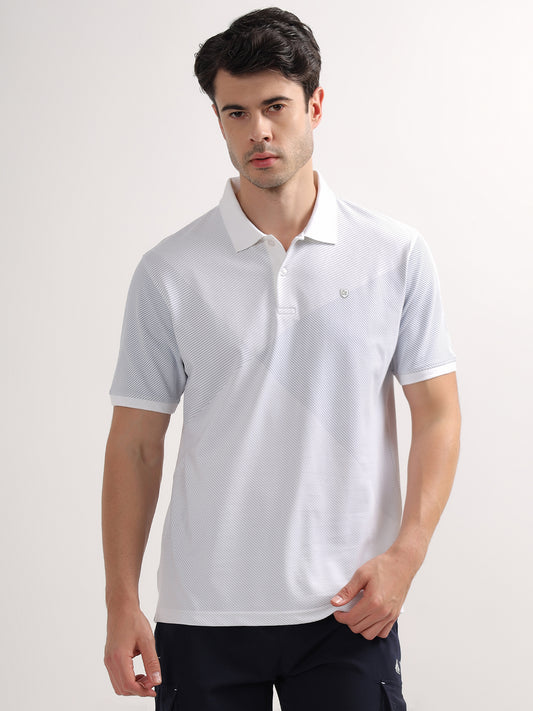 T-Shirt for Men | Breathable & Soft with Color Fastness Regular Fit Polo Neck Poly Cotton Fabric Solid Pattern