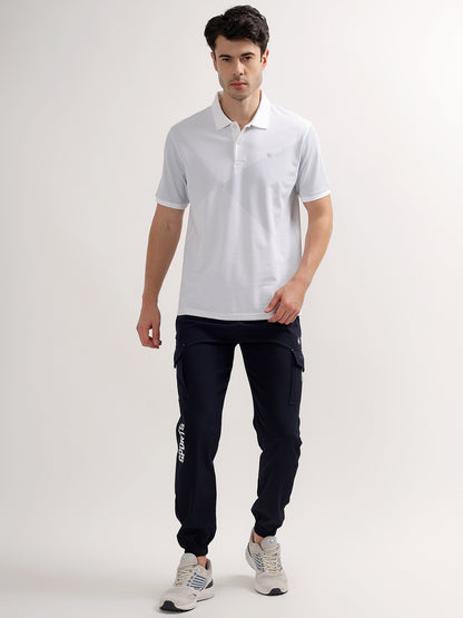 T-Shirt for Men | Breathable & Soft with Color Fastness Regular Fit Polo Neck Poly Cotton Fabric Solid Pattern