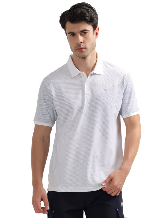 T-Shirt for Men | Breathable & Soft with Color Fastness Regular Fit Polo Neck Poly Cotton Fabric Solid Pattern
