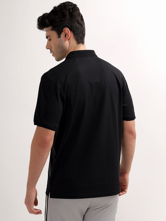 T-Shirt for Men | Breathable & Soft with Color Fastness Regular Fit Polo Neck Poly Cotton Fabric Printed Pattern