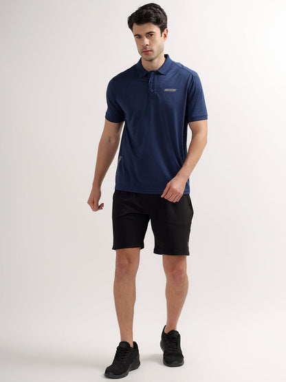 T-Shirt for Men | Breathable & Soft with Color Fastness Regular Fit Polo Neck Polyester Fabric Solid Pattern