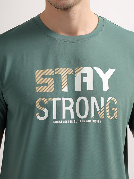 T-Shirt for Men | Breathable & Soft with Color Fastness Regular Fit Round Neck Polyester Fabric Printed Pattern