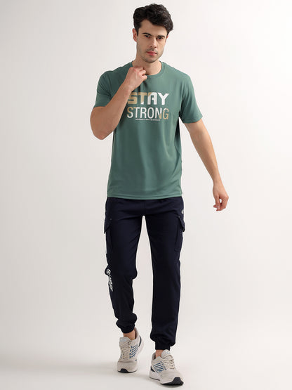 T-Shirt for Men | Breathable & Soft with Color Fastness Regular Fit Round Neck Polyester Fabric Printed Pattern