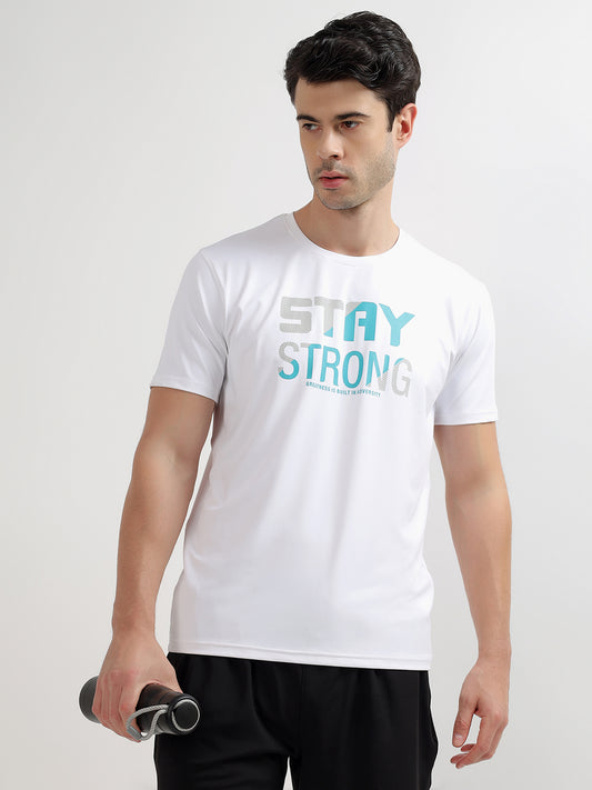 T-Shirt for Men | Breathable & Soft with Color Fastness Regular Fit Round Neck Polyester Fabric Printed Pattern