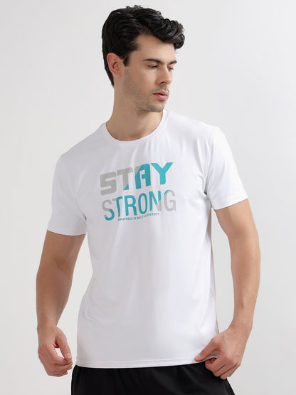 T-Shirt for Men | Breathable & Soft with Color Fastness Regular Fit Round Neck Polyester Fabric Printed Pattern