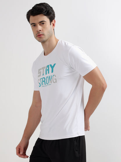 T-Shirt for Men | Breathable & Soft with Color Fastness Regular Fit Round Neck Polyester Fabric Printed Pattern