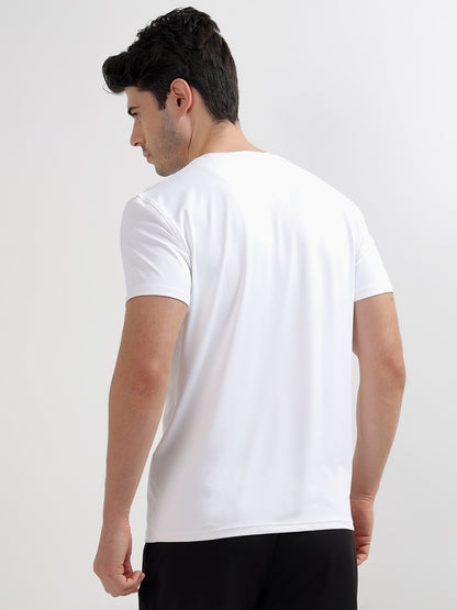 T-Shirt for Men | Breathable & Soft with Color Fastness Regular Fit Round Neck Polyester Fabric Printed Pattern